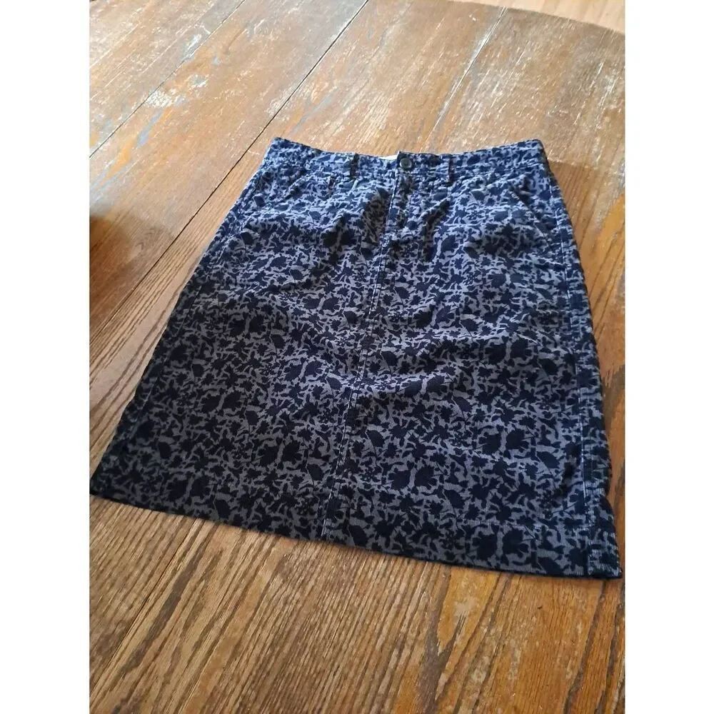 Sz 4 GH Bass Heritage Edition Limited Edition Black Grey Corduroy Skirt w Pocket
